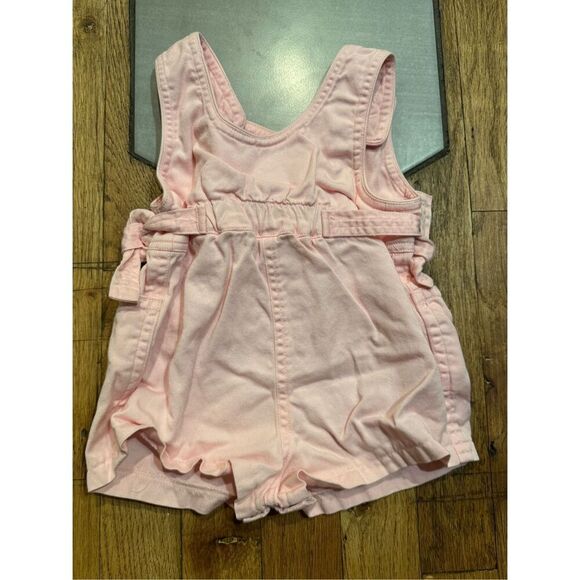 Babycrest shortalls overalls outfit one piece adjustable pink heart buttons cott - Picture 2 of 7